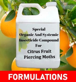 Formulations And Production Process of Organic And Systemic Insecticide Compound For Citrus Fruit Piercing Moths