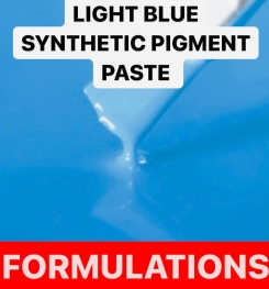LIGHT BLUE SYNTHETIC PIGMENT PASTE FORMULATIONS AND PRODUCTION PROCESS
