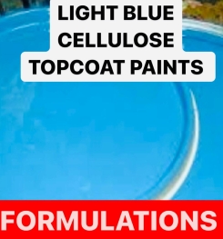 LIGHT BLUE CELLULOSE TOPCOAT PAINTS FORMULATIONS AND PRODUCTION PROCESS