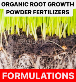 ORGANIC ROOT GROWTH POWDER FERTILIZERS FORMULATIONS AND PRODUCTION PROCESS