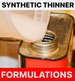 SYNTHETIC THINNER FORMULATIONS AND PRODUCTION PROCESS