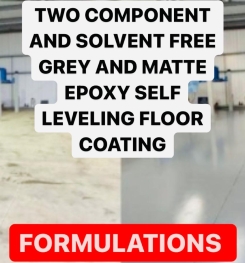 TWO COMPONENT AND SOLVENT FREE GREY AND MATTE EPOXY SELF LEVELING FLOOR COATING FORMULATIONS AND PRODUCTION PROCESS