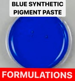 BLUE SYNTHETIC PIGMENT PASTE FORMULATIONS AND PRODUCTION PROCESS