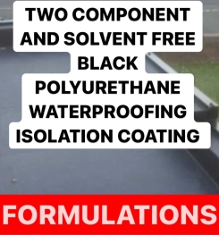 TWO COMPONENT AND SOLVENT FREE BLACK POLYURETHANE WATERPROOFING ISOLATION COATING FORMULATION AND PRODUCTION PROCESS