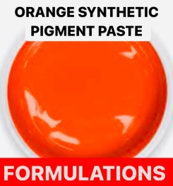 ORANGE SYNTHETIC PIGMENT PASTE FORMULATIONS AND PRODUCTION PROCESS