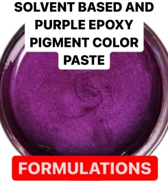 SOLVENT BASED AND PURPLE EPOXY PIGMENT COLOR PASTE FORMULATION AND PRODUCTION PROCESS