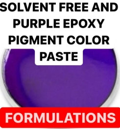 SOLVENT FREE AND PURPLE EPOXY PIGMENT COLOR PASTE FORMULATION AND PRODUCTION PROCESS