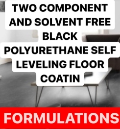TWO COMPONENT AND SOLVENT FREE BLACK POLYURETHANE SELF LEVELING FLOOR COATING FORMULATIONS AND PRODUCTION PROCESS