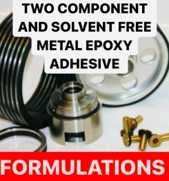 TWO COMPONENT AND SOLVENT FREE METAL EPOXY ADHESIVE FORMULATIONS AND PRODUCTION PROCESS