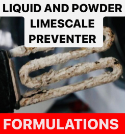 LIQUID AND POWDER LIMESCALE PREVENTER FORMULATIONS AND PRODUCTION PROCESS
