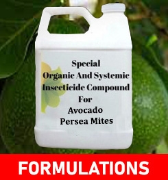 Formulations And Production Process of Organic And Systemic Insecticide Compound For Avocado Persea Mites