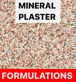 MINERAL PLASTER FORMULATIONS AND PRODUCTION PROCESS