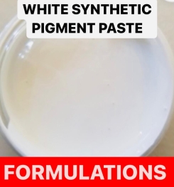WHITE SYNTHETIC PIGMENT PASTE FORMULATIONS AND PRODUCTION PROCESS
