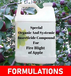 Formulations And Production Process of Organic And Systemic Fungicide Compound For Fire Blight of Apple