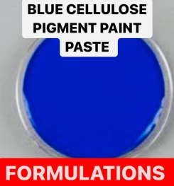 BLUE CELLULOSE PIGMENT PAINT PASTE FORMULATIONS AND PRODUCTION PROCESS