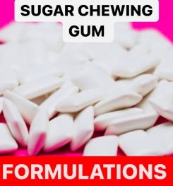 SUGAR CHEWING GUM FORMULATIONS AND PRODUCTION PROCESS