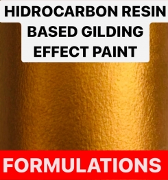 HIDROCARBON RESIN BASED GILDING EFFECT PAINT FORMULATIONS AND PRODUCTION PROCESS