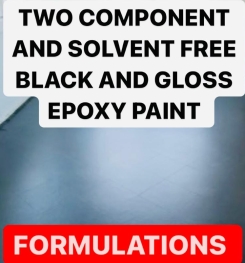 TWO COMPONENT AND SOLVENT FREE BLACK AND GLOSS EPOXY PAINT FORMULATIONS AND PRODUCTION PROCESS