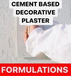 CEMENT BASED DECORATIVE PLASTER FORMULATIONS AND PRODUCTION PROCESS