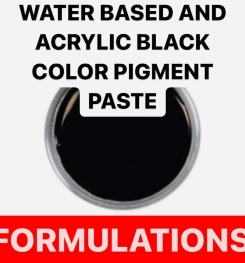 WATER BASED AND ACRYLIC BLACK COLOR PIGMENT PASTE FORMULATIONS AND PRODUCTION PROCESS