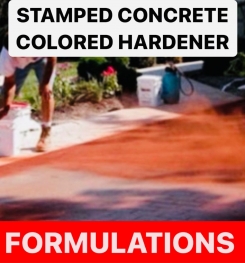 STAMPED CONCRETE COLORED HARDENER FORMULATIONS AND PRODUCTION PROCESS
