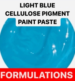 LIGHT BLUE CELLULOSE PIGMENT PAINT PASTE FORMULATIONS AND PRODUCTION PROCESS