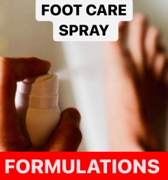 FOOT CARE SPRAY FORMULATIONS AND PRODUCTION PROCESS