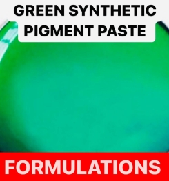 GREEN SYNTHETIC PIGMENT PASTE FORMULATIONS AND PRODUCTION PROCESS
