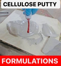 CELLULOSE PUTTY FORMULATIONS AND PRODUCTION PROCESS