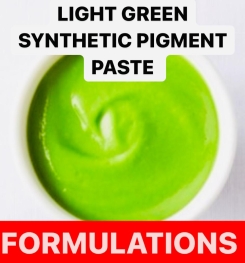 LIGHT GREEN SYNTHETIC PIGMENT PASTE FORMULATIONS AND PRODUCTION PROCESS