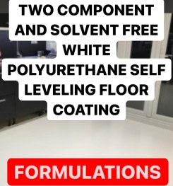 TWO COMPONENT AND SOLVENT FREE WHITE POLYURETHANE SELF LEVELING FLOOR COATING FORMULATIONS AND PRODUCTION PROCESS
