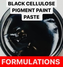 BLACK CELLULOSE PIGMENT PAINT PASTE FORMULATIONS AND PRODUCTION PROCESS