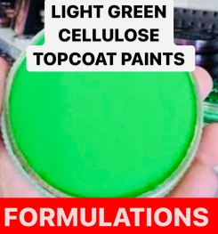 LIGHT GREEN CELLULOSE TOPCOAT PAINTS FORMULATIONS AND PRODUCTION PROCESS