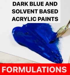 DARK BLUE AND SOLVENT BASED ACRYLIC PAINTS FORMULATIONS AND PRODUCTION PROCESS