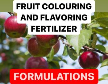 FRUIT COLORING AND FRUIT FLAVORING FERTILIZER FORMULATION AND PRODUCTION PROCESS