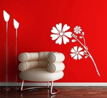Composition and compound of matt and red color acrylic indoor wall paints