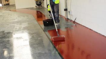 Composition and compound of epoxy paints for concrete floor