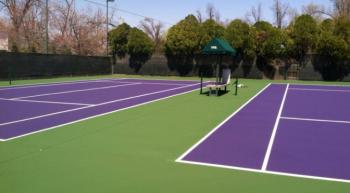 Formulations and production of tennis court paints